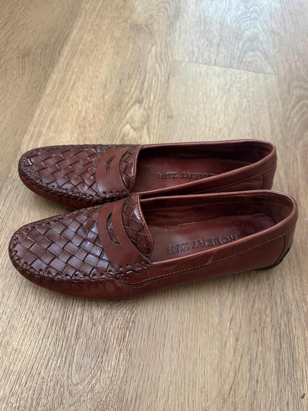 Robert Zur Petra Woven Leather Driving Loafers Women’s 6.5